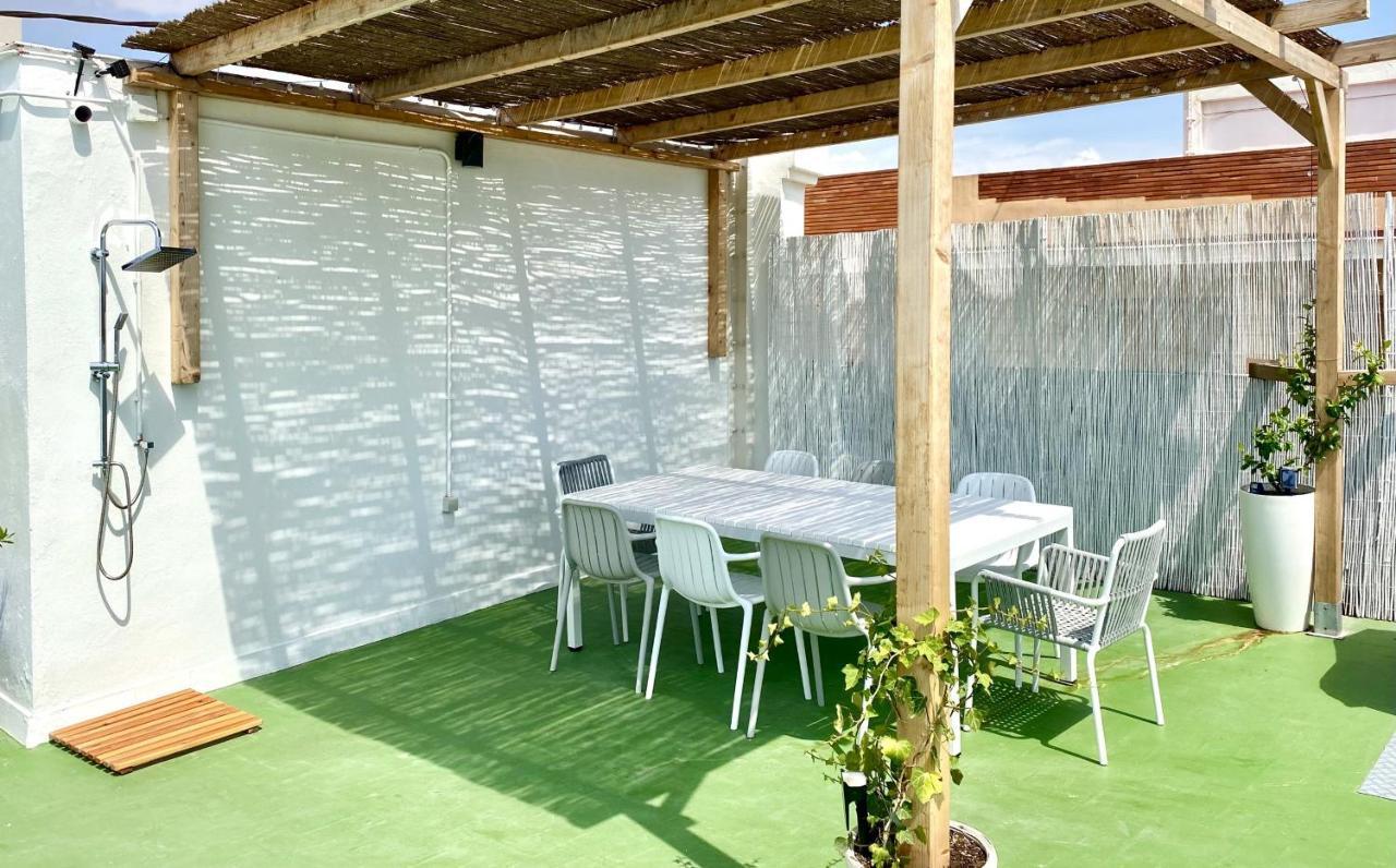 Apartamento 2 Hab En Malvarrosa A Metros De La Playa, Con Terraza Y Zonas Comun 3D Valensiya Dış mekan fotoğraf